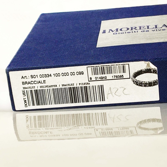 MORELLATO Stretch Stainless Steel Blue & White Sparkle Bracelet - Picture 9 of 13